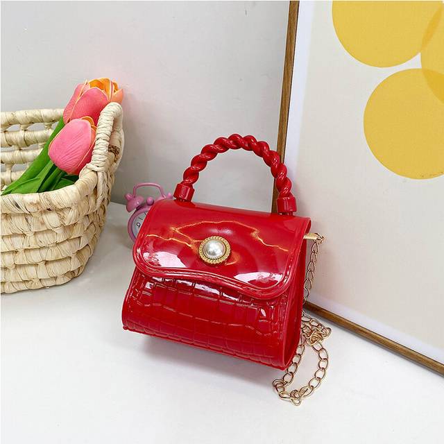 (Red) Crossbody Trendy Small Bag For Girls In Bright Colors Ideal For Daily Fashion