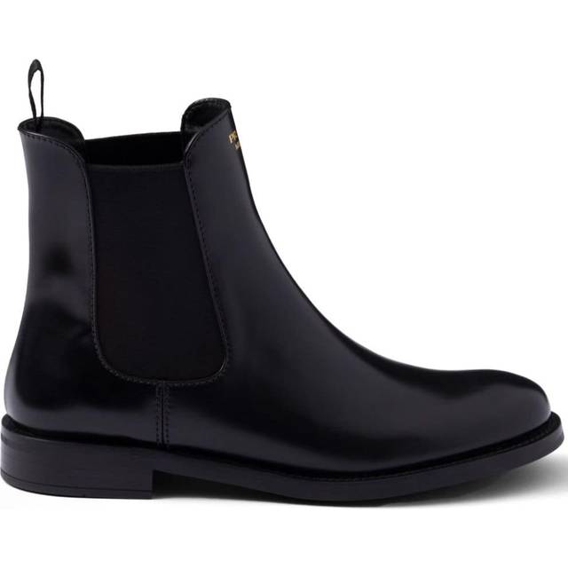 Prada - logo-print boots - women - Leather - 37 - Black