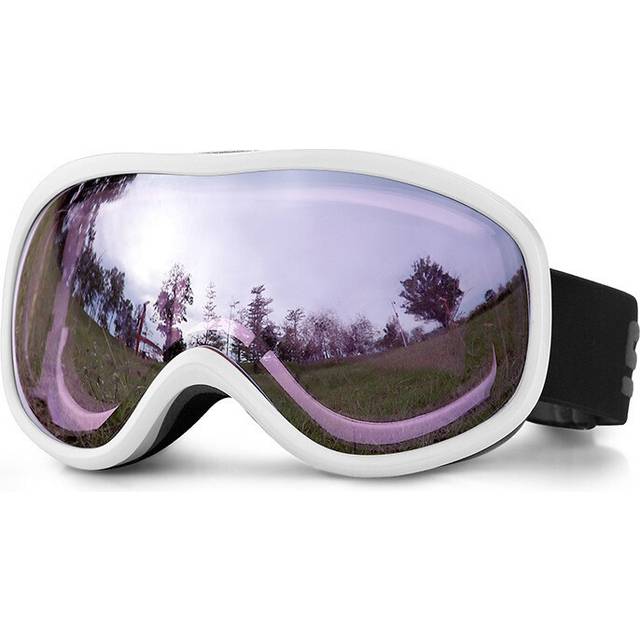 (D) Ski Goggles, Over Glasses Snow Snowboard Goggle with Anti fog Dual lens for Men Women Youth Kids Skiing Skating Snowmobile