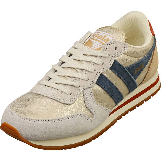 (3) Gola Daytona Blaze Womens Fashion Trainers in Gold Ink