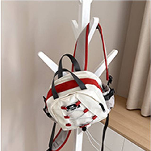 (White) And Cute Trendy Canvas Backpack For Young Children School Bag