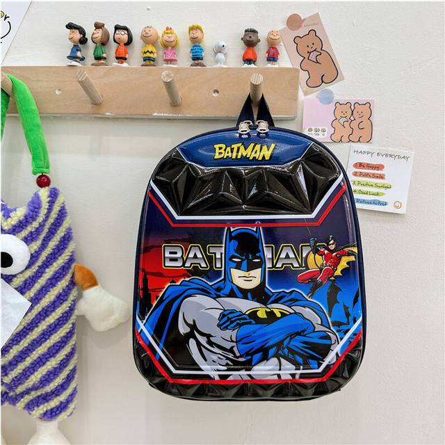 (Batman) Adorable Cartoon Kids Backpack For Toddlers 14 Years Old With Cute Hard Shell Design