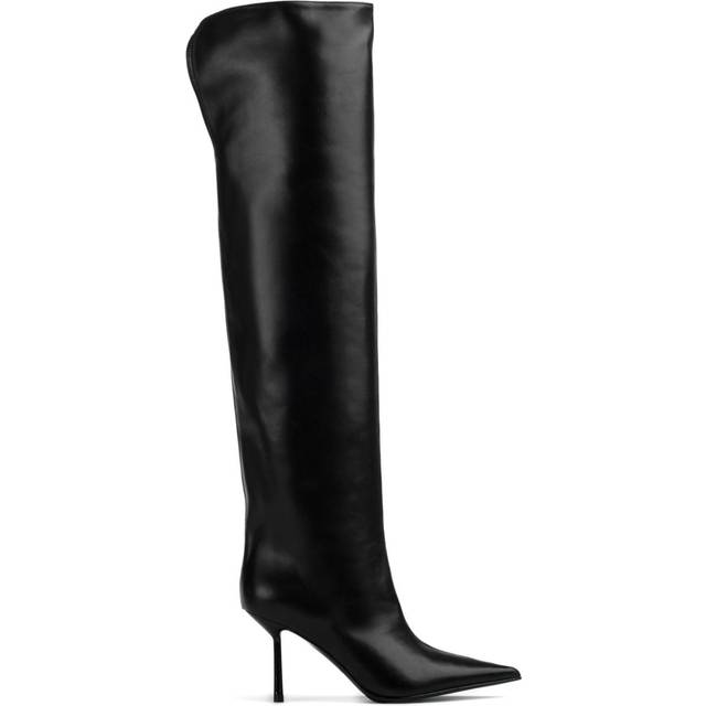 Le Silla - Bella 120mm pointed-toe leather boots - women - Nappa Leather/Goat Skin/Leather - 40 - Black