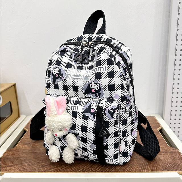 (Black) Colorful Cartoon Kids Backpack With Ergonomic Shoulder Straps For Comfort