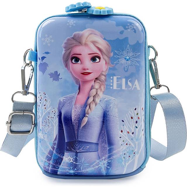 (Blue) Trendy 2023 Cartoon Princess Crossbody Bag For Girls With Zipper And Phone Pocket