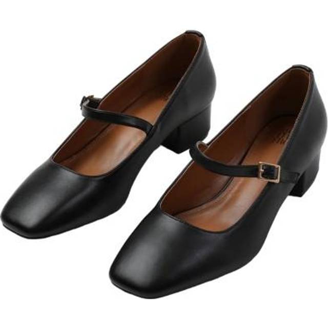 Where's That From Womens/Ladies Oslo Square Toe Wide Low Block Heel Court Shoes 6 UK Wide silver