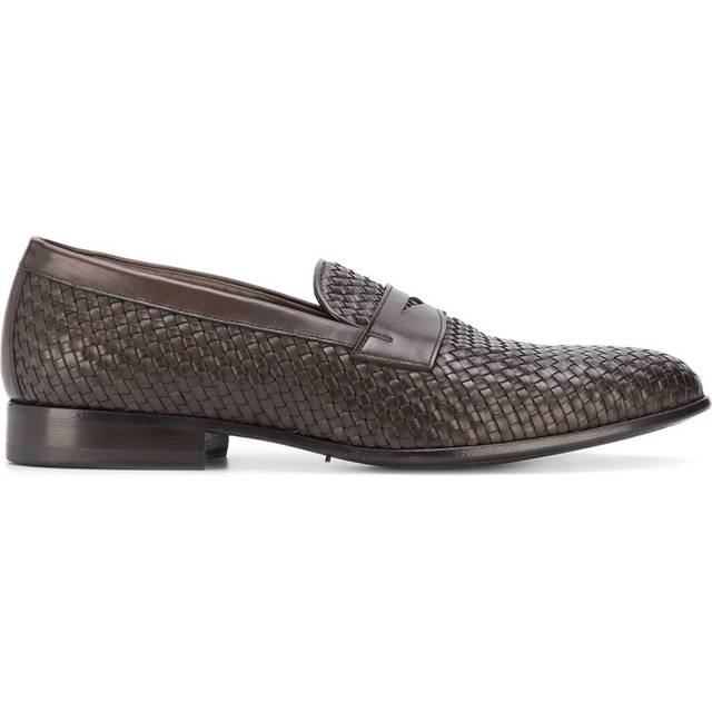 Scarosso - Andrea woven loafers - men - Calf Leather/Leather/Leather - 47 - Brown