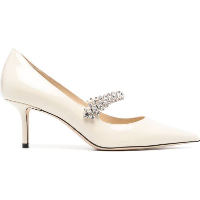 Jimmy Choo - Bing 65mm patent leather pumps - women - Calf Leather/Goat Skin/Calf Leather - 37 - Neutrals