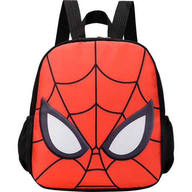 (Black Spiderman) Toddler Nylon Durable Backpack With Adorable Animal Prints Ideal For School And Play