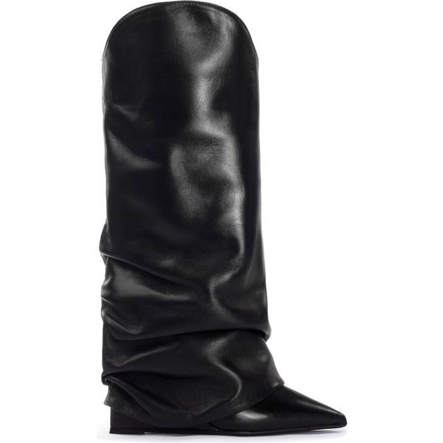 Le Silla - Andy layered slouchy boots - women - Nappa Leather/Goat Skin/Calf Leather - 37.5 - Black
