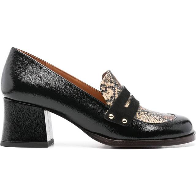 Chie Mihara - Tadeo 50mm pumps - women - Calf Leather/Calf Leather/Calf Leather/Rubber - 38 - Black