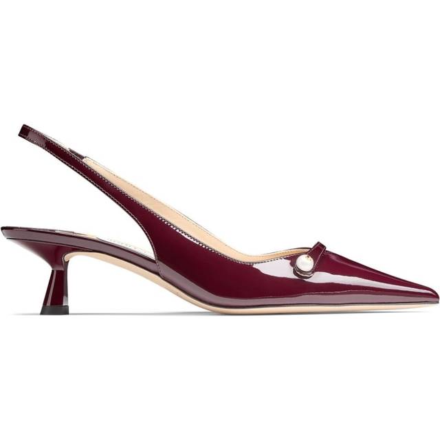 Jimmy Choo - 45mm Amita slingback pumps - women - Patent Leather/Leather/Leather - 36,5 - Red