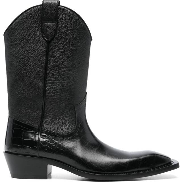 Martine Rose - 50mm Cowboy boots - unisex - Calf Leather/Calf Leather/Calf Leather/Rubber - 41 - Black