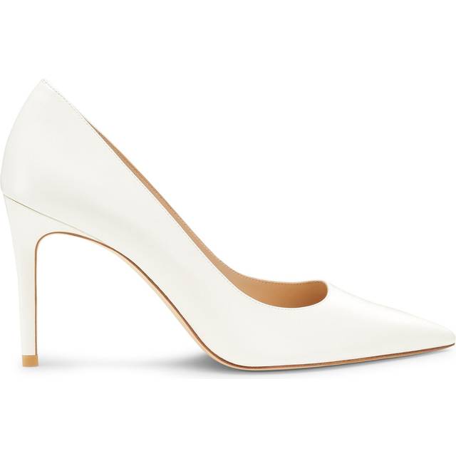 Stuart Weitzman, STUART POWER 85 PUMP, PUMPS, CREAM, SMOOTH CALF