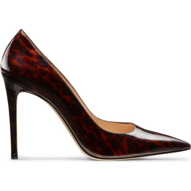 Stuart Weitzman, STUART POWER 100, PUMPS, DARK BROWN, GLOSS TORTOISE
