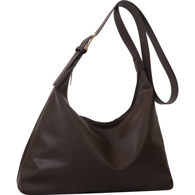 (Coffee) Large Modern Pu Tote Bag For Women Trendy Winter Casual Shoulder Crossbody Bag