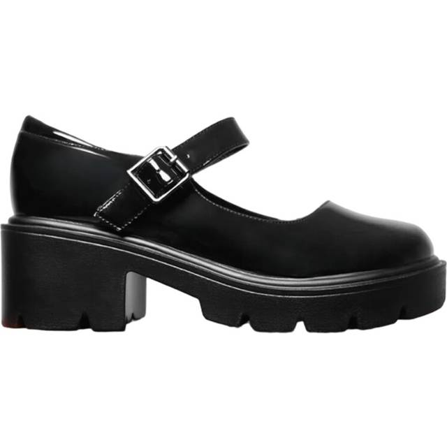 (7 UK, Black) Where's That From Womens/Ladies Rylee Retro Platform Block Heel Mary Janes