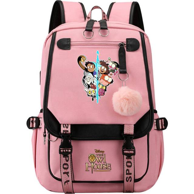 The Owl House Backpack Student School Bags Women Girls USB Shoulder Travel Bags-as the picture-46cmx29cmx16cm