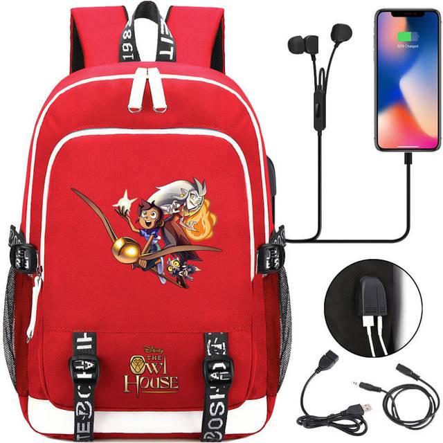 The Owl House laptop Backpack Mochila Printed USB School Student Book Bags Gift-as the picture-44cmx30cmx15cm