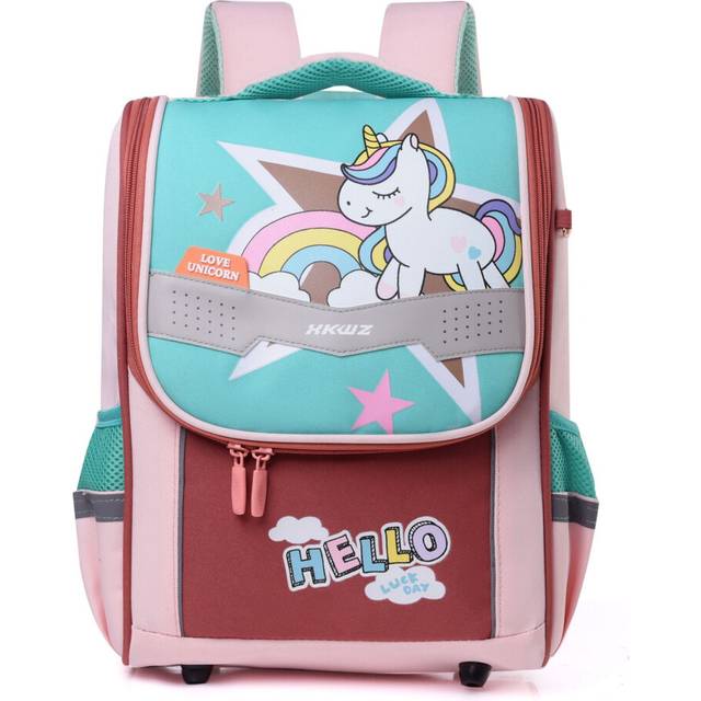 (Light Pink) Stylish And Functional Kids Backpack With Adorable Cartoon Patterns For Everyday Use