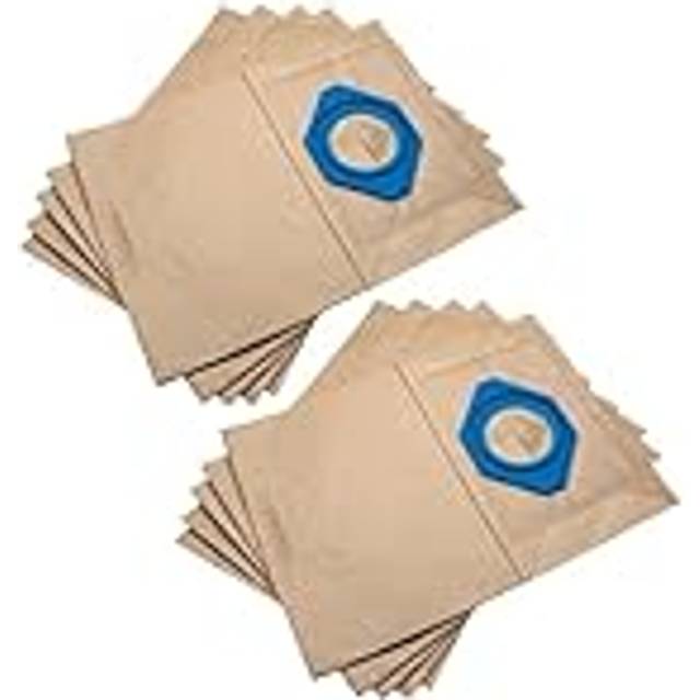 Vhbw - 10x Vacuum Cleaner Bag compatible with Nilfisk gs 84, gs 90, gs 80, gs 79, gs 81, GS816200 Vacuum Cleaner, paper, 31.3 cm x 23.3 cm, Brown