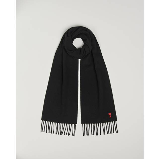 AMI De Coeur Wool Scarf - Black