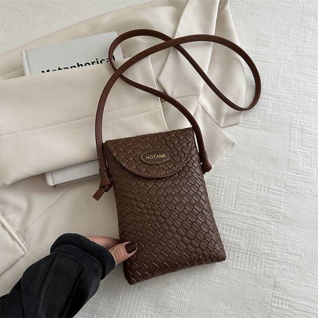 (Coffee) Square Stylish Crossbody Bag For Women Summer 2024 Pu Leather Street Fashion