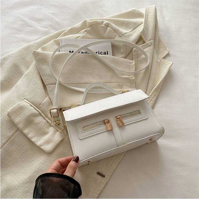 (White) Trendy 2024 Summer Designer Handbag Small Retro Shoulder Bag For Daily Use