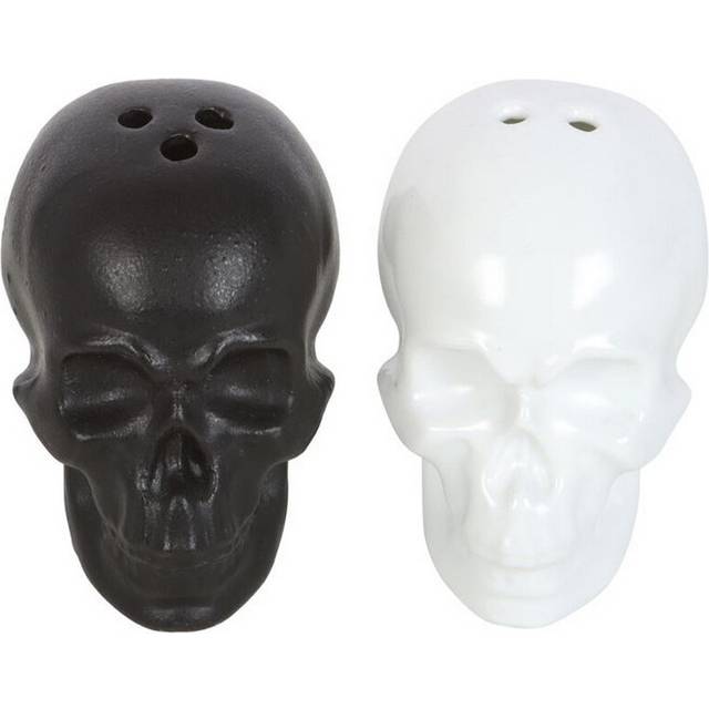 Something Different Skull Salt and Pepper Shakers - Black/white - one size