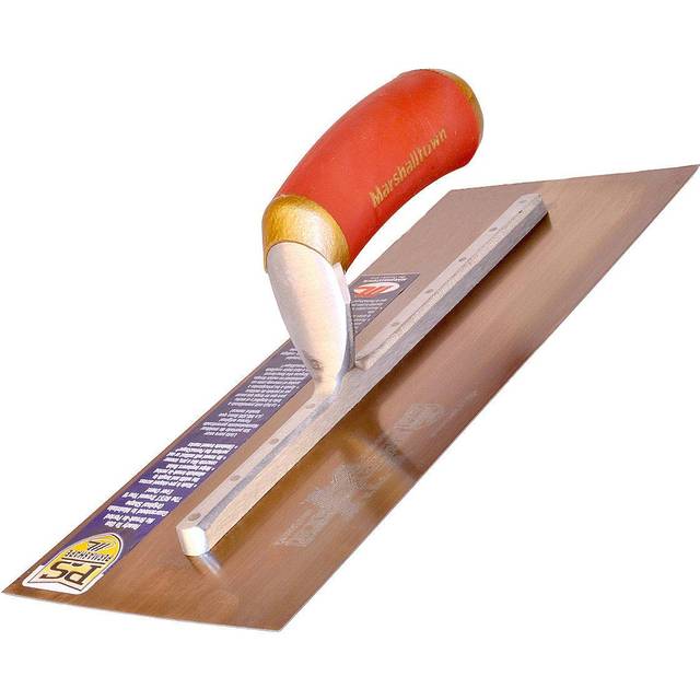 Marshalltown - MPB13GSD Pre-Worn PermaShape® Finishing Gold s/s Trowel DuraSoft® 13 x 5in
