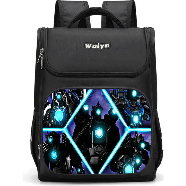 (Style S, Large) And Trendy Durable School Backpack With Monitor Man Graphic For Students