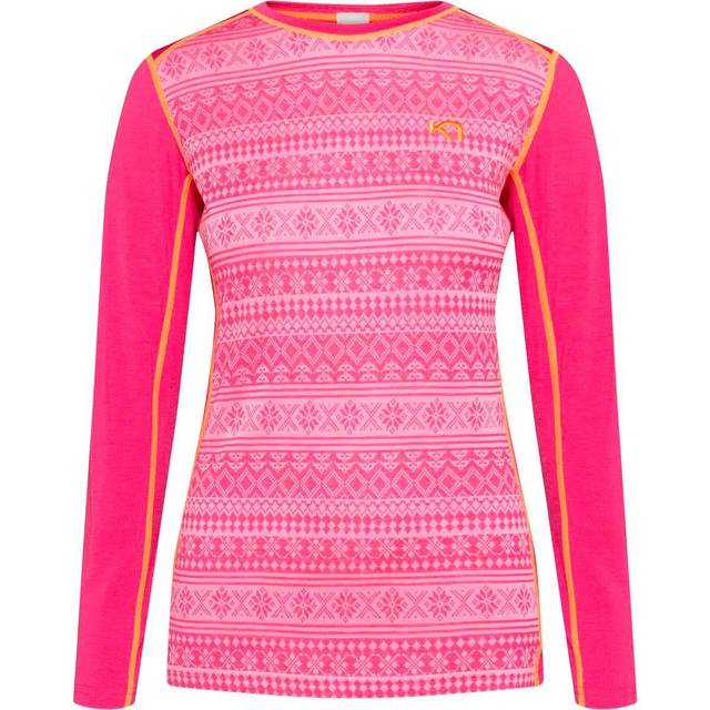 Kari Traa Mina Long Sleeve Berry M - - Rosa (M)