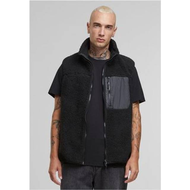 Urban Classics - Sherpa Black - Vest - black - S - 100% Polyester,Fleece