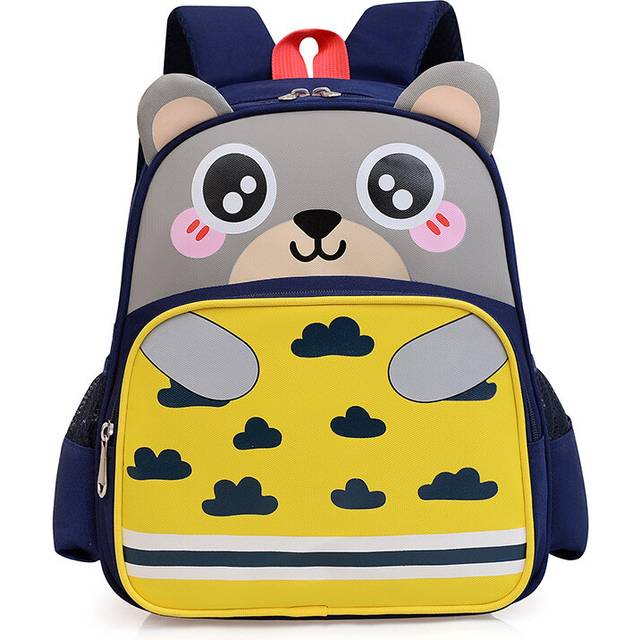 (Navy) Large Capacity Cute Cartoon Animal Printed Kids Backpack Ideal For School Use