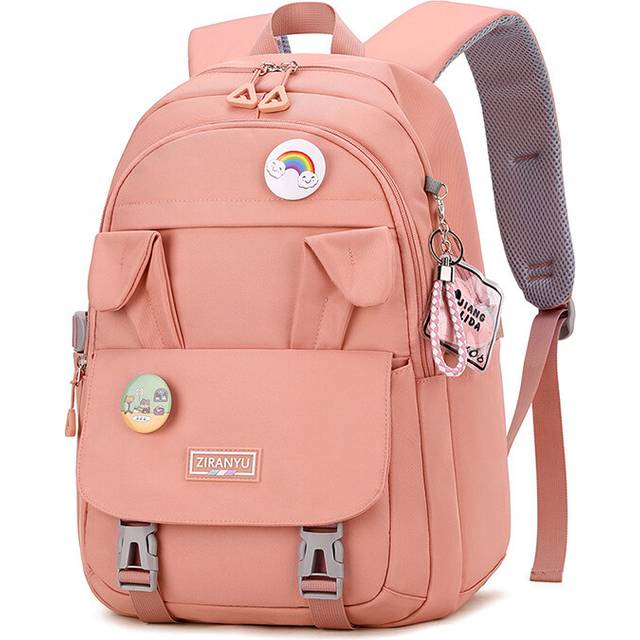 (pink) School Bags for Girls, Backpack Womens Waterproof Book Bags with Laptop Compartment & Anti Theft Casual Daypacks for Primary Junior High Univer