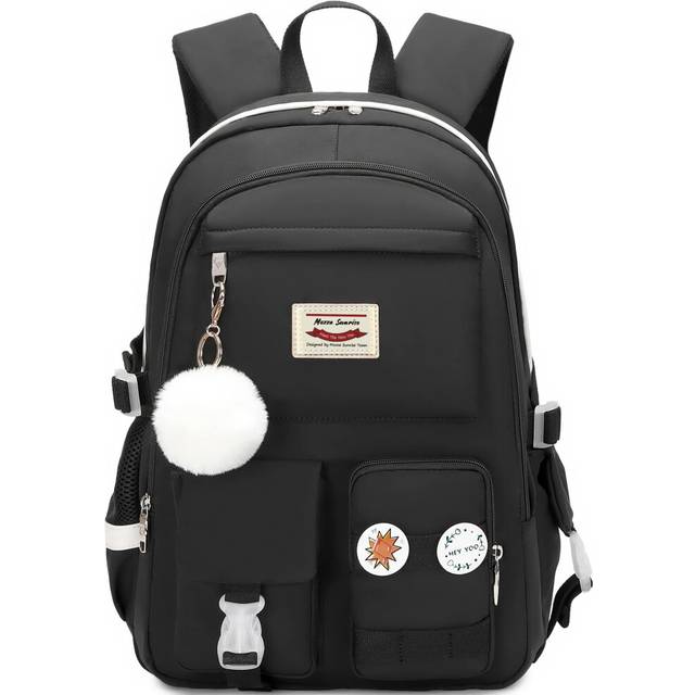 (black) Laptop Backpacks 15.6 Inch School Bag College Backpack Anti Theft Travel Daypack Large Bookbags for Teens Girls Women Students