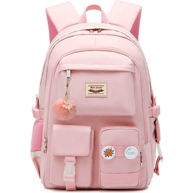 (pink) Laptop Backpacks 15.6 Inch School Bag College Backpack Anti Theft Travel Daypack Large Bookbags for Teens Girls Women Students