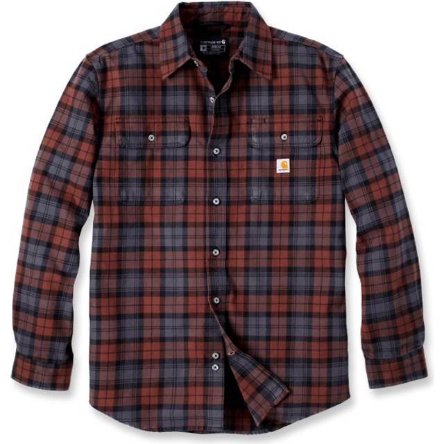 Carhartt M's Heavy Flannel L/S Plaid Shirt Mocha (L)