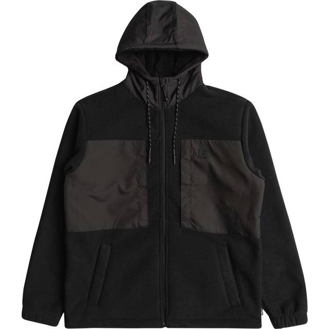 Men's Billabong Mens Boundary Sherpa Zip Up Hoodie - Black - Size: 38/Regular