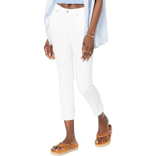 7 For All Mankind Roxanne Ankle White Slim Cigarette Jean