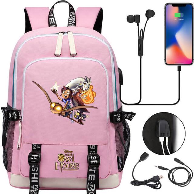 The Owl House laptop Backpack Mochila Printed USB School Student Book Bags Gift-as the picture-44cmx30cmx15cm