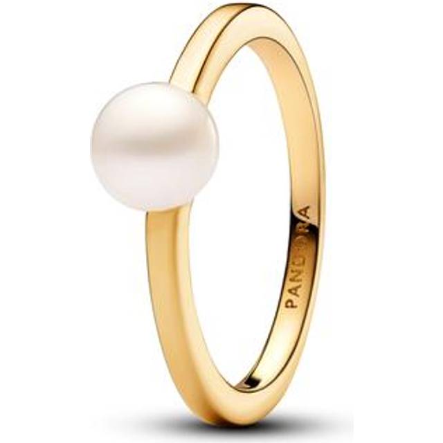 Pandora Treated Freshwater Cultured Pearl Gold Ring - 54 Pandora Ring