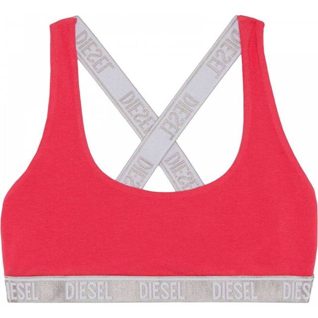 Diesel Women's Cotton Stretch Bralette, Hot Pink - Red - Size: 6