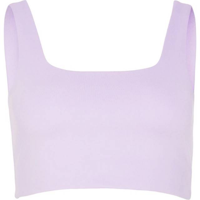Girlfriend Collective Girlfriend Collective Womens/ladies Tommy Cropped Square Neck Bra  - S, Lilac