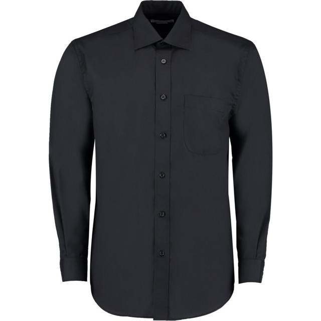 (15in, Black) Kustom Kit Mens Long-Sleeved Formal Shirt