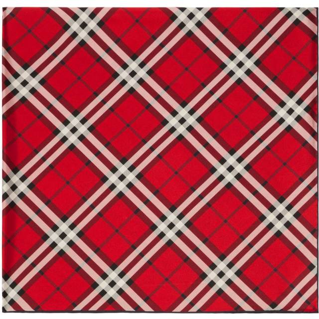 Burberry - checked silk scarf - unisex - Silk - OS - Red
