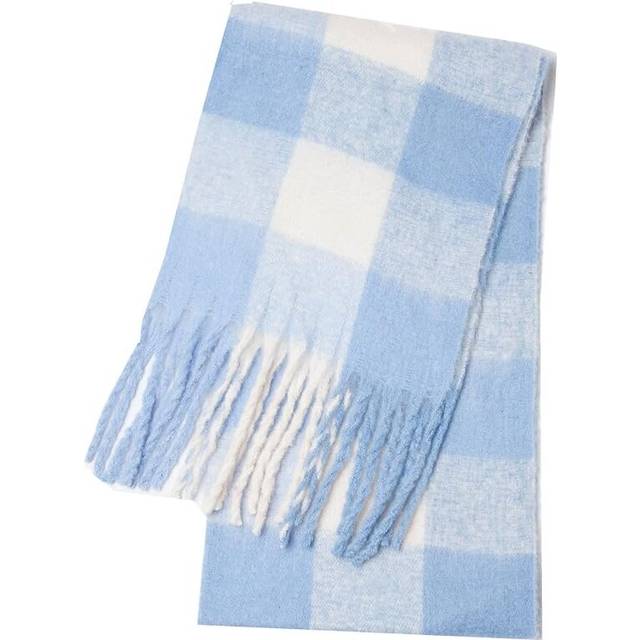 Big Chunky Plaid Scarf Colorful Checked Oversized Thick Scarves Soft Large Cashmere Wool Winter Warm Blanket Women
