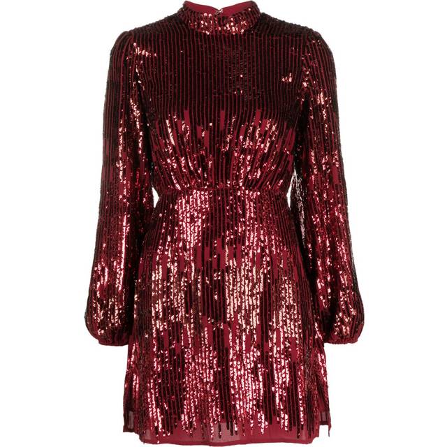 Rixo - Samantha sequinned minidress - women - Viscose/Polyester - 8 - Red