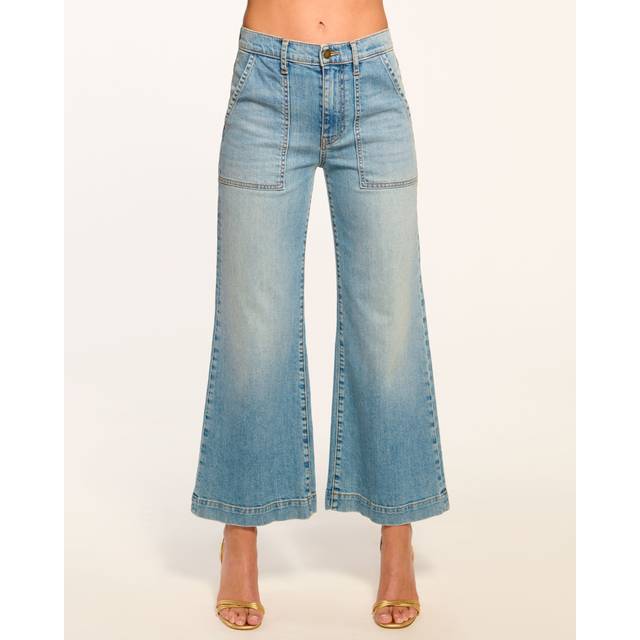 Clifford Cropped Wide-Leg Jeans - LIGHT WASH - 24