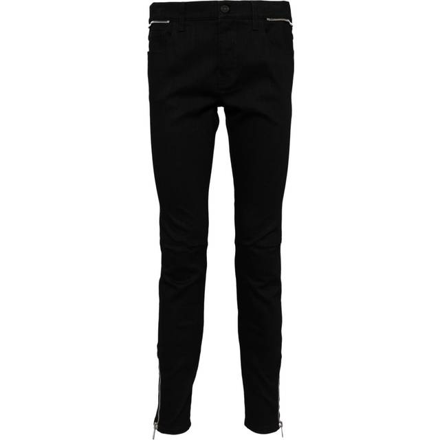 Gucci - zip-detail skinny jeans - men - Cotton/Elastane - 32 - Black